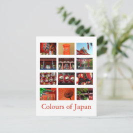 Kleuren van Japan (rood/vermiljoen) Briefkaart