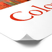 Kleuren van Japan (rood/vermiljoen) Poster (Hoek)