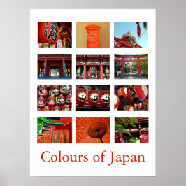 Kleuren van Japan (rood/vermiljoen) Poster