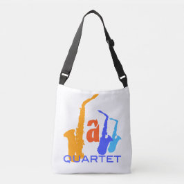 Kleuren van Jazz Quartet Sax Illustratie tas 1