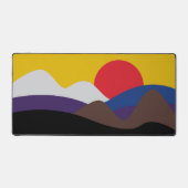 Kleuren van Jiu Jitsu Belts Minimalistische Zon Bureaumat (Voorkant)