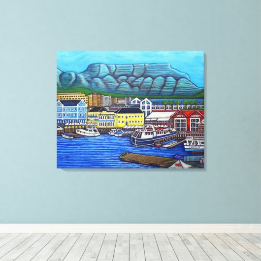Kleuren van Kaapstad Verpakt Canvas (Insitu (Houten vloer))