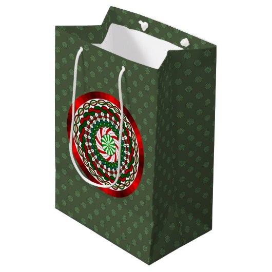 Kleuren van Kerstmis Gift Bag Medium Cadeauzakje (Voorkant Gekanteld)