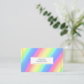 Kleuren van kleurrijke heldere regenbooggradiënt visitekaartje (Staand voorkant)
