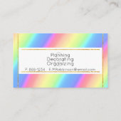 Kleuren van kleurrijke heldere regenbooggradiënt visitekaartje (Achterkant)