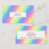 Kleuren van kleurrijke heldere regenbooggradiënt visitekaartje (Voorkant / Achterkant)