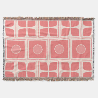 Kleuren van koraal roze & een lichte crème of gebr deken