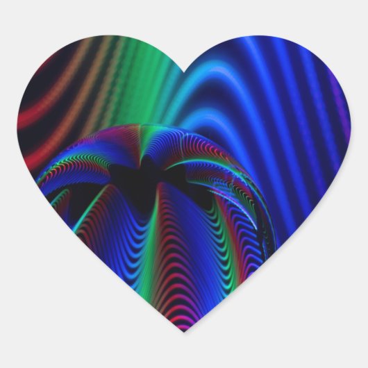 Kleuren van kristal hart sticker (Voorkant)