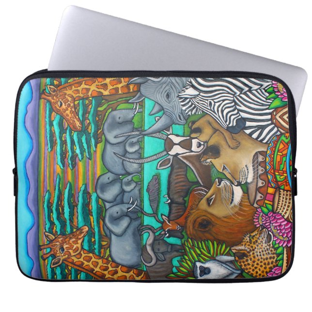 Kleuren van Laptop van het Neopreen van Afrika Sleeve (Voorkant)