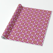 Kleuren van lesbische pride / roze bloem cadeaupapier (Uitgerold)