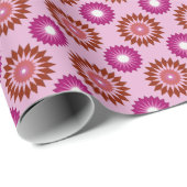 Kleuren van lesbische pride / roze bloem cadeaupapier (Rol Hoek)