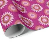 Kleuren van lesbische pride / roze bloem cadeaupapier (Rol Hoek)