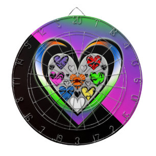 Kleuren van liefde dartbord