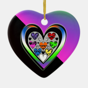 Kleuren van liefde keramisch ornament