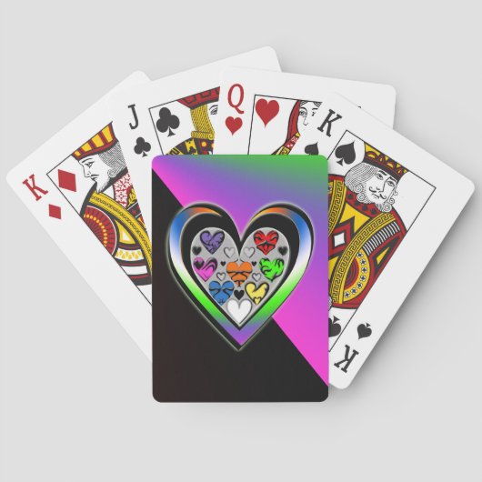 Kleuren van liefde pokerkaarten (Achterkant)