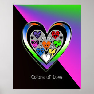 Kleuren van liefde poster