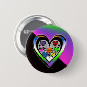 Kleuren van liefde ronde button 5,7 cm (Voorkant /achterkant)
