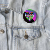 Kleuren van liefde ronde button 5,7 cm (In situ)