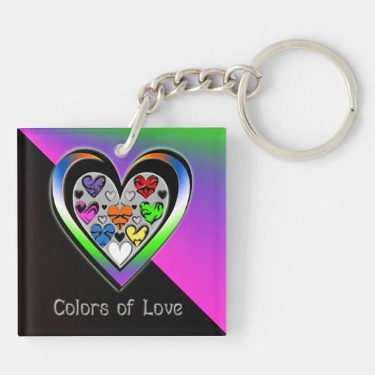Kleuren van liefde sleutelhanger (Achterkant)
