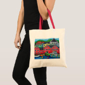Kleuren van Lunenburg, Nova Scotia, Canada Tote Bag (Voorkant (product))