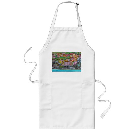 Kleuren van Manarola Lange Schort (Voorkant)