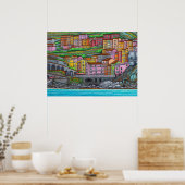 Kleuren van Manarola Print (Keuken)