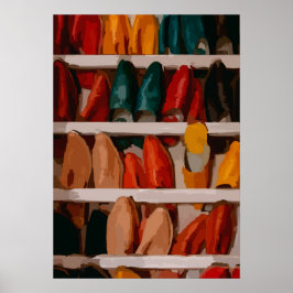 Kleuren van Marokko Poster