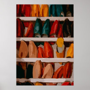 Kleuren van Marokko Poster