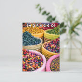 Kleuren van Marrakech Red Medina Spices Shop Briefkaart (Staand voorkant)