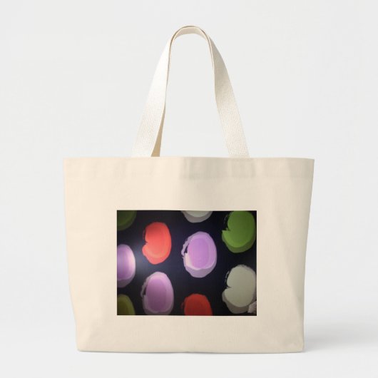 Kleuren van mijn leven Big polkadot.JPG Grote Tote Bag (Voorkant)