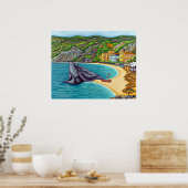 Kleuren van Monterosso afdrukken Poster (Keuken)