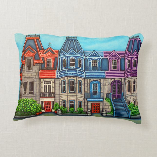 Kleuren van Montreal Pillow Accent Kussen (Achterkant)