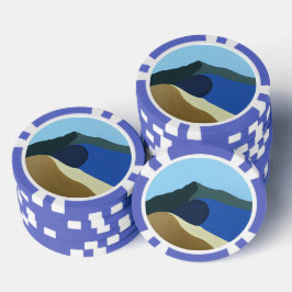 Kleuren van Mt Tamalpais Schilderen Poker Chips