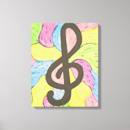 Kleuren van Muziek Canvas Afdruk
