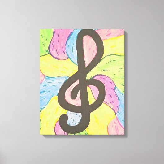 Kleuren van Muziek Canvas Afdruk (Voorkant)