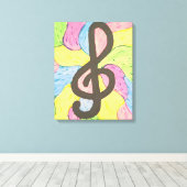 Kleuren van Muziek Canvas Afdruk (Insitu (Houten vloer))