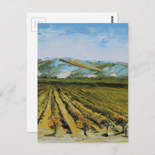 Kleuren van Napa Vallei, het Land Californië van Briefkaart (Voorkant / Achterkant)