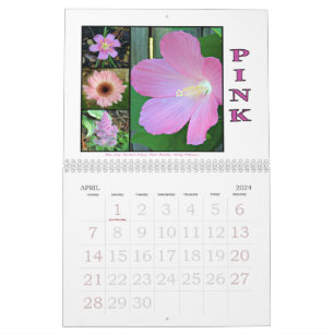 Kleuren van Natuur Bloemen Collage Muur Kalender