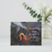 Kleuren van Natuur Emerson Quote Fotografisch Briefkaart (Staand voorkant)