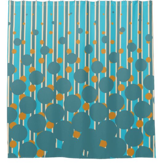 Kleuren van Nieuw-Zeeland in Turquoise en Sinaasap Douchegordijn (Voorkant)