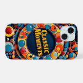 Kleuren van nostalgie iPhone 15 case (Achterkant horizontaal)