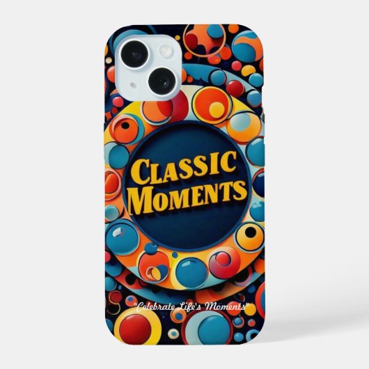 Kleuren van nostalgie iPhone 15 case (Achterkant)