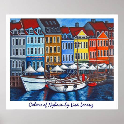 Kleuren van Nyhavn Poster Print (Voorkant)