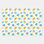 Kleuren van Oekraïne Blauw Geel Wit Inpakpapier Vel (Voorkant 2)