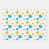 Kleuren van Oekraïne Blauw Geel Wit Inpakpapier Vel (Voorkant)