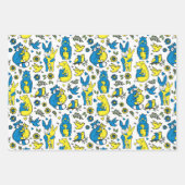 Kleuren van Oekraïne Kinder Blauw Geel Wit Inpakpapier Vel (Voorkant)