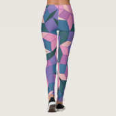 Kleuren van Paarse en roze Leggings (Achterkant)