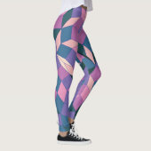 Kleuren van Paarse en roze Leggings (Rechts)