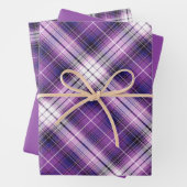 Kleuren van Paarse, roze en witte Plaid Inpakpapier Vel (In situ)