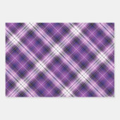 Kleuren van Paarse, roze en witte Plaid Inpakpapier Vel (Voorkant)